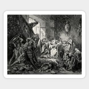 The Sleeping Court - Gustave Dore Sticker